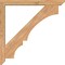 Ekena Millwork Balboa Slat Smooth Bracket w/ Offset Brace, Western Red Cedar, 5 1/2"W x 46"D x 46"H BKT0604X46X46BOA06SWR - alternate 3